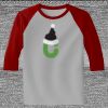 Raglan 3/4 Roundneck Shirt (Gray Body) Thumbnail