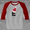 Raglan 3/4 Roundneck Shirt (Gray Body) Thumbnail