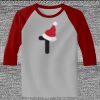 Raglan 3/4 Roundneck Shirt (Gray Body) Thumbnail