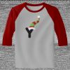 Raglan 3/4 Roundneck Shirt (Gray Body) Thumbnail