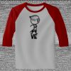 Raglan 3/4 Roundneck Shirt (Gray Body) Thumbnail