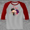 Raglan 3/4 Roundneck Shirt (Gray Body) Thumbnail
