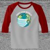 Raglan 3/4 Roundneck Shirt (Gray Body) Thumbnail