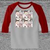 Raglan 3/4 Roundneck Shirt (Gray Body) Thumbnail