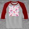 Raglan 3/4 Roundneck Shirt (Gray Body) Thumbnail