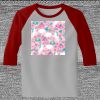 Raglan 3/4 Roundneck Shirt (Gray Body) Thumbnail