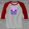 Raglan 3/4 Roundneck Shirt (Gray Body) Thumbnail