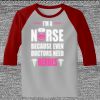 Raglan 3/4 Roundneck Shirt (Gray Body) Thumbnail