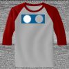 Raglan 3/4 Roundneck Shirt (Gray Body) Thumbnail