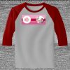 Raglan 3/4 Roundneck Shirt (Gray Body) Thumbnail
