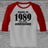 Raglan 3/4 Roundneck Shirt (Gray Body) Thumbnail