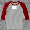 Raglan 3/4 Roundneck Shirt (Gray Body) Thumbnail