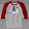 Raglan 3/4 Roundneck Shirt (Gray Body) Thumbnail