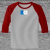 Raglan 3/4 Roundneck Shirt (Gray Body) Thumbnail