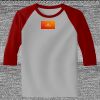 Raglan 3/4 Roundneck Shirt (Gray Body) Thumbnail