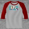 Raglan 3/4 Roundneck Shirt (Gray Body) Thumbnail