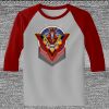 Raglan 3/4 Roundneck Shirt (Gray Body) Thumbnail