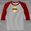 Raglan 3/4 Roundneck Shirt (Gray Body) Thumbnail