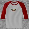 Raglan 3/4 Roundneck Shirt (Gray Body) Thumbnail