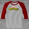 Raglan 3/4 Roundneck Shirt (Gray Body) Thumbnail