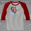 Raglan 3/4 Roundneck Shirt (Gray Body) Thumbnail