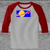 Raglan 3/4 Roundneck Shirt (Gray Body) Thumbnail