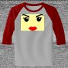 Raglan 3/4 Roundneck Shirt (Gray Body) Thumbnail
