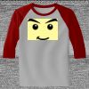 Raglan 3/4 Roundneck Shirt (Gray Body) Thumbnail