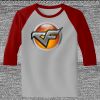 Raglan 3/4 Roundneck Shirt (Gray Body) Thumbnail