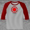 Raglan 3/4 Roundneck Shirt (Gray Body) Thumbnail
