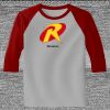 Raglan 3/4 Roundneck Shirt (Gray Body) Thumbnail