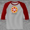 Raglan 3/4 Roundneck Shirt (Gray Body) Thumbnail