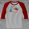 Raglan 3/4 Roundneck Shirt (Gray Body) Thumbnail