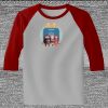 Raglan 3/4 Roundneck Shirt (Gray Body) Thumbnail