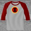 Raglan 3/4 Roundneck Shirt (Gray Body) Thumbnail