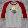 Raglan 3/4 Roundneck Shirt (Gray Body) Thumbnail