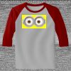 Raglan 3/4 Roundneck Shirt (Gray Body) Thumbnail
