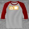 Raglan 3/4 Roundneck Shirt (Gray Body) Thumbnail