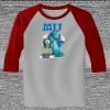 Raglan 3/4 Roundneck Shirt (Gray Body) Thumbnail