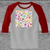Raglan 3/4 Roundneck Shirt (Gray Body) Thumbnail