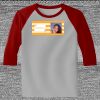 Raglan 3/4 Roundneck Shirt (Gray Body) Thumbnail