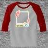 Raglan 3/4 Roundneck Shirt (Gray Body) Thumbnail