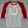 Raglan 3/4 Roundneck Shirt (Gray Body) Thumbnail