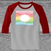 Raglan 3/4 Roundneck Shirt (Gray Body) Thumbnail