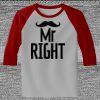 Raglan 3/4 Roundneck Shirt (Gray Body) Thumbnail
