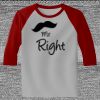 Raglan 3/4 Roundneck Shirt (Gray Body) Thumbnail