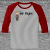 Raglan 3/4 Roundneck Shirt (Gray Body) Thumbnail
