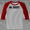 Raglan 3/4 Roundneck Shirt (Gray Body) Thumbnail