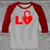 Raglan 3/4 Roundneck Shirt (Gray Body) Thumbnail