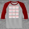 Raglan 3/4 Roundneck Shirt (Gray Body) Thumbnail